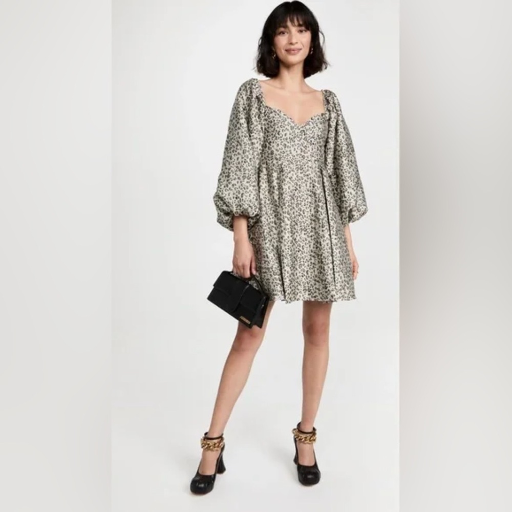 Sister Jane tempo leopard jacquard dress